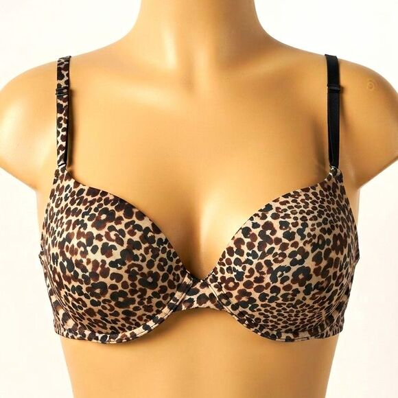 Victoria's Secret Other - Victoria's Secret Perfect One Leopard T-Shirt Bra 34C Padded Underwire